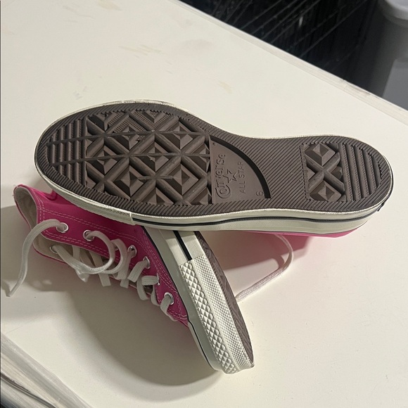 Converse Fuchsia High-Top Sneakers - Picture 3 of 4